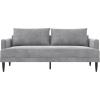image:imageNovogratz Bailey Pillowback Sofa MidCentury Modern Vintage Living Room Furniture Light Gray Velvet