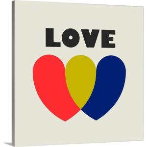image:imageThe Novogratz Novogratz Values  Love Canvas Wall Art Print 12x12x12516L x 16W