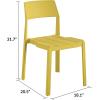 image:imageNovogratz Poolside Collection Chandler Stacking Dining Chairs IndoorOutdoor 2Pack Bright Yellow