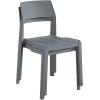 image:imageNovogratz Poolside Collection Chandler Stacking Dining Chairs IndoorOutdoor 2Pack Charcoal
