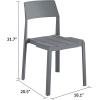 image:imageNovogratz Poolside Collection Chandler Stacking Dining Chairs IndoorOutdoor 2Pack Charcoal