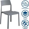image:imageNovogratz Poolside Collection Chandler Stacking Dining Chairs IndoorOutdoor 2Pack Charcoal
