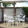 image:imageNovogratz Poolside Collection Chandler Stacking Dining Chairs IndoorOutdoor 2Pack White