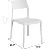 image:imageNovogratz Poolside Collection Chandler Stacking Dining Chairs IndoorOutdoor 2Pack White