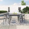 image:imageNovogratz Poolside Collection Felix Stacking Dining Chairs IndoorOutdoor 2Pack Charcoal