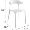 image:imageNovogratz Poolside Collection Felix Stacking Dining Chairs IndoorOutdoor 2Pack White