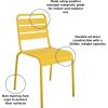 image:imageNovogratz Poolside Gossip June OutdoorIndoor Stacking Dining Chairs 2Pack Yellow