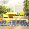 image:imageNovogratz Poolside Gossip June OutdoorIndoor Stacking Dining Chairs 2Pack Yellow