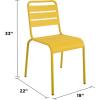 image:imageNovogratz Poolside Gossip June OutdoorIndoor Stacking Dining Chairs 2Pack Yellow