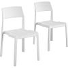image:imageNovogratz Poolside Collection Chandler Stacking Dining Chairs IndoorOutdoor 2Pack White