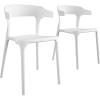 image:imageNovogratz Poolside Collection Felix Stacking Dining Chairs IndoorOutdoor 2Pack White
