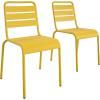 image:imageNovogratz Poolside Gossip June OutdoorIndoor Stacking Dining Chairs 2Pack Yellow