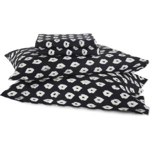 image:imageNovogratz By Utica Painted Lips 144 Thread Count Machine Washable Fun Soft Cozy Lightweight Cotton Percale Printed Easy Care Bed Sheet Bed Sheet Set Black TwinBlack