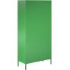 image:imageNovogratz Channing Tall 2Door Storage CabinetMesh Metal Locker ParchmentKelly Green