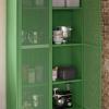 image:imageNovogratz Channing Tall 2Door Storage CabinetMesh Metal Locker ParchmentKelly Green