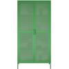 image:imageNovogratz Channing Tall 2Door Storage CabinetMesh Metal Locker ParchmentKelly Green