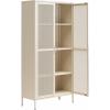 image:imageNovogratz Channing Tall 2Door Storage CabinetMesh Metal Locker ParchmentParchment