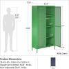 image:imageNovogratz Channing Tall 2Door Storage CabinetMesh Metal Locker ParchmentParchment