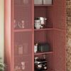 image:imageNovogratz Channing Tall 2Door Storage CabinetMesh Metal Locker ParchmentTerracotta