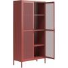 image:imageNovogratz Channing Tall 2Door Storage CabinetMesh Metal Locker ParchmentTerracotta