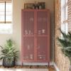 image:imageNovogratz Channing Tall 2Door Storage CabinetMesh Metal Locker ParchmentTerracotta