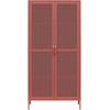 image:imageNovogratz Channing Tall 2Door Storage CabinetMesh Metal Locker ParchmentTerracotta