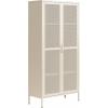 image:imageNovogratz Channing Tall 2Door Storage CabinetMesh Metal Locker ParchmentParchment