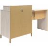 image:imageAmeriwood Home Novogratz Kalissa DresserDesk Combo with Wireless Charger White Oak with Gold