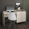 image:imageAmeriwood Home Novogratz Kalissa DresserDesk Combo with Wireless Charger White Oak with Gold