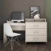 image:imageAmeriwood Home Novogratz Kalissa DresserDesk Combo with Wireless Charger White Oak with Gold
