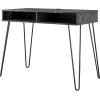 image:imageNovogratz Athena Computer Desk with Storage Black Faux MarbleBlack Marble