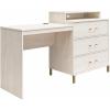 image:imageAmeriwood Home Novogratz Kalissa DresserDesk Combo with Wireless Charger White Oak with Gold