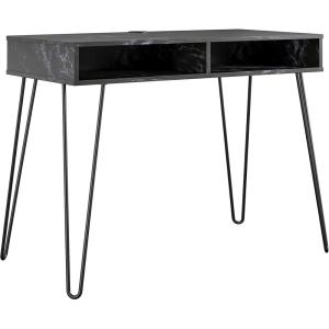 image:imageNovogratz Athena Computer Desk with Storage Black Faux MarbleBlack Marble