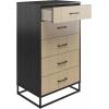 image:imageNovogratz Kelly 5 Drawer Ivory Oak DresserBlack Oak