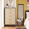 image:imageNovogratz Kelly 5 Drawer Ivory Oak DresserBlack Oak