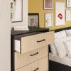 image:imageNovogratz Kelly 5 Drawer Ivory Oak DresserBlack Oak