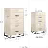 image:imageNovogratz Kelly 5 Drawer Ivory Oak DresserBlack Oak
