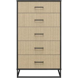 image:imageNovogratz Kelly 5 Drawer Ivory Oak DresserBlack Oak