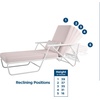 image:imageNovogratz 88063CWG1E Poolside Gossip Collection Connie Outdoor Chaise Lounge GrayRosewater