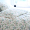 image:imageWaverly Botanical 144 Thread Count Machine Washable Fun Soft Cozy Geometric Lightweight Cotton Percale Printed Easy Care Bed Sheet Sheet Set Waverly White Queen