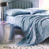 image:imageZebras in Love 144 Thread Count Machine Washable Fun Soft Cozy Geometric Lightweight Cotton Percale Printed Easy Care Bed Sheet Sheet Set Waverly Blue Waverly Blue Full