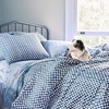 image:imageZebras in Love 144 Thread Count Machine Washable Fun Soft Cozy Geometric Lightweight Cotton Percale Printed Easy Care Bed Sheet Sheet Set Waverly Blue Waverly Blue King