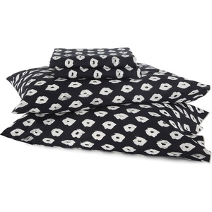 image:imageNovogratz by Utica Painted Lips 144 Thread Count Machine Washable Fun Soft Cozy Lightweight Cotton Percale Printed Easy Care Bed Sheet Bed Sheet Set Black King